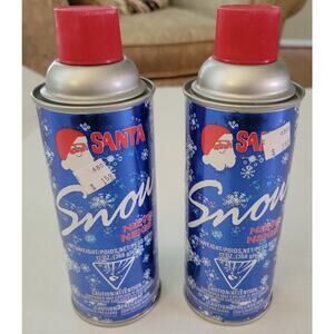 2 Vintage Santa Snow 13 oz Each Aerosol Spray Christmas Decoration 506 USA